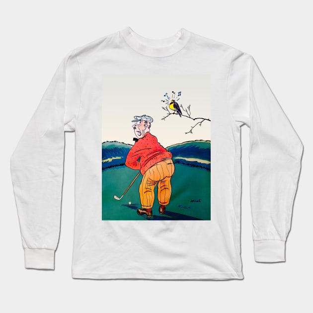 1931 Golf Cartoon Long Sleeve T-Shirt by ArtShare